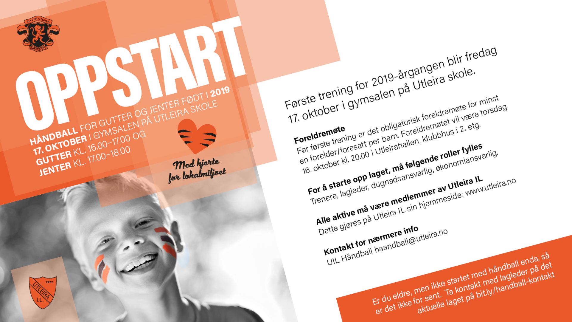 Oppstart av 2019-årgangen i håndball